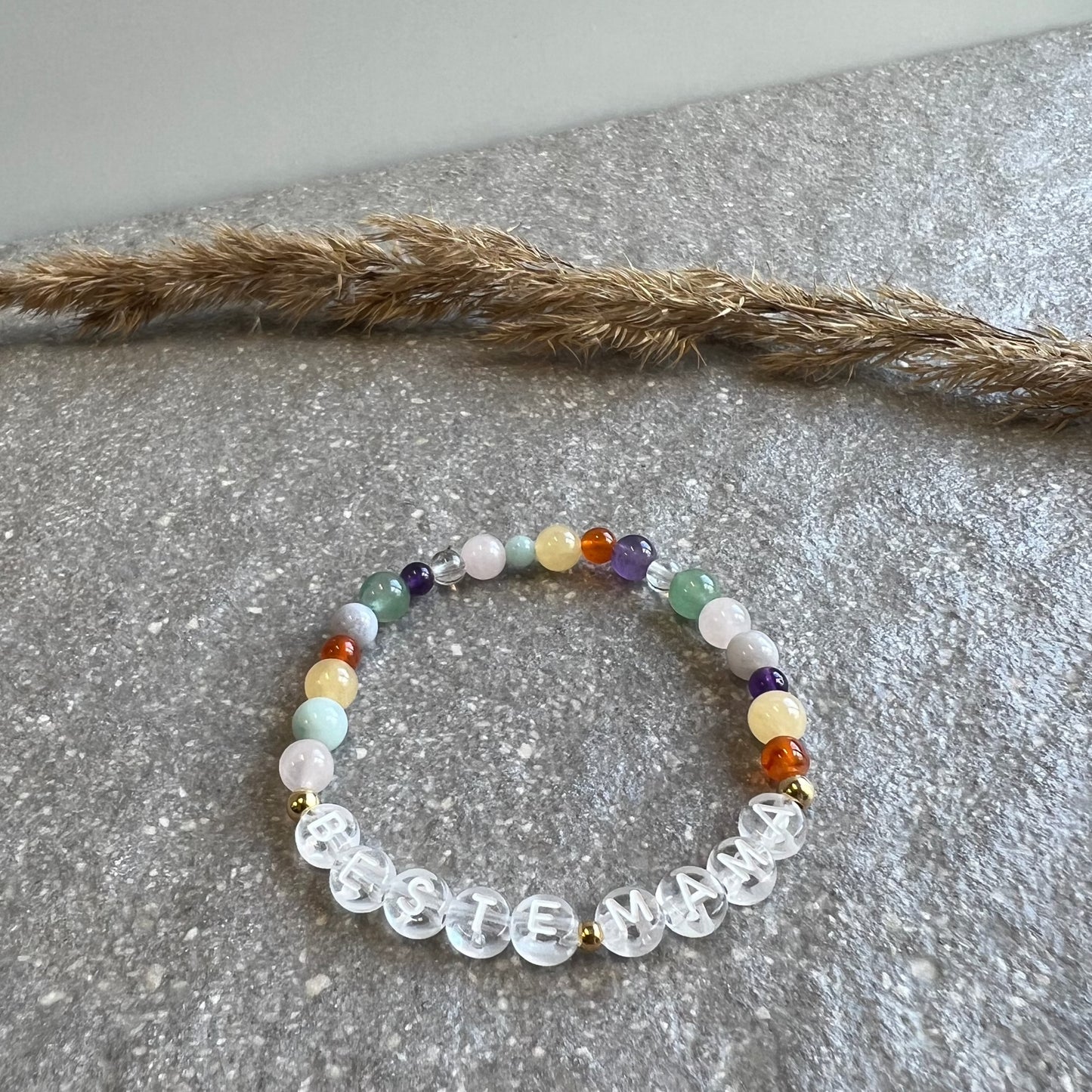 Beste Mama Edelsteinarmband