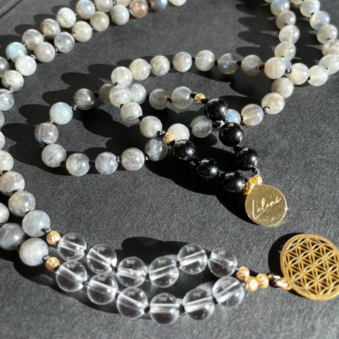 "Awake your creativity" Mala mit Labradorit