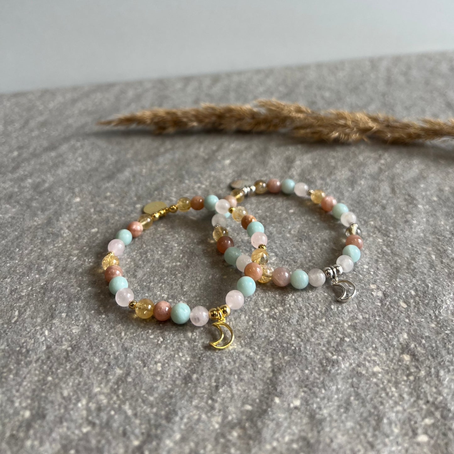 Lebensfreude - Liebe - Leichtigkeit - Armband mit Charms