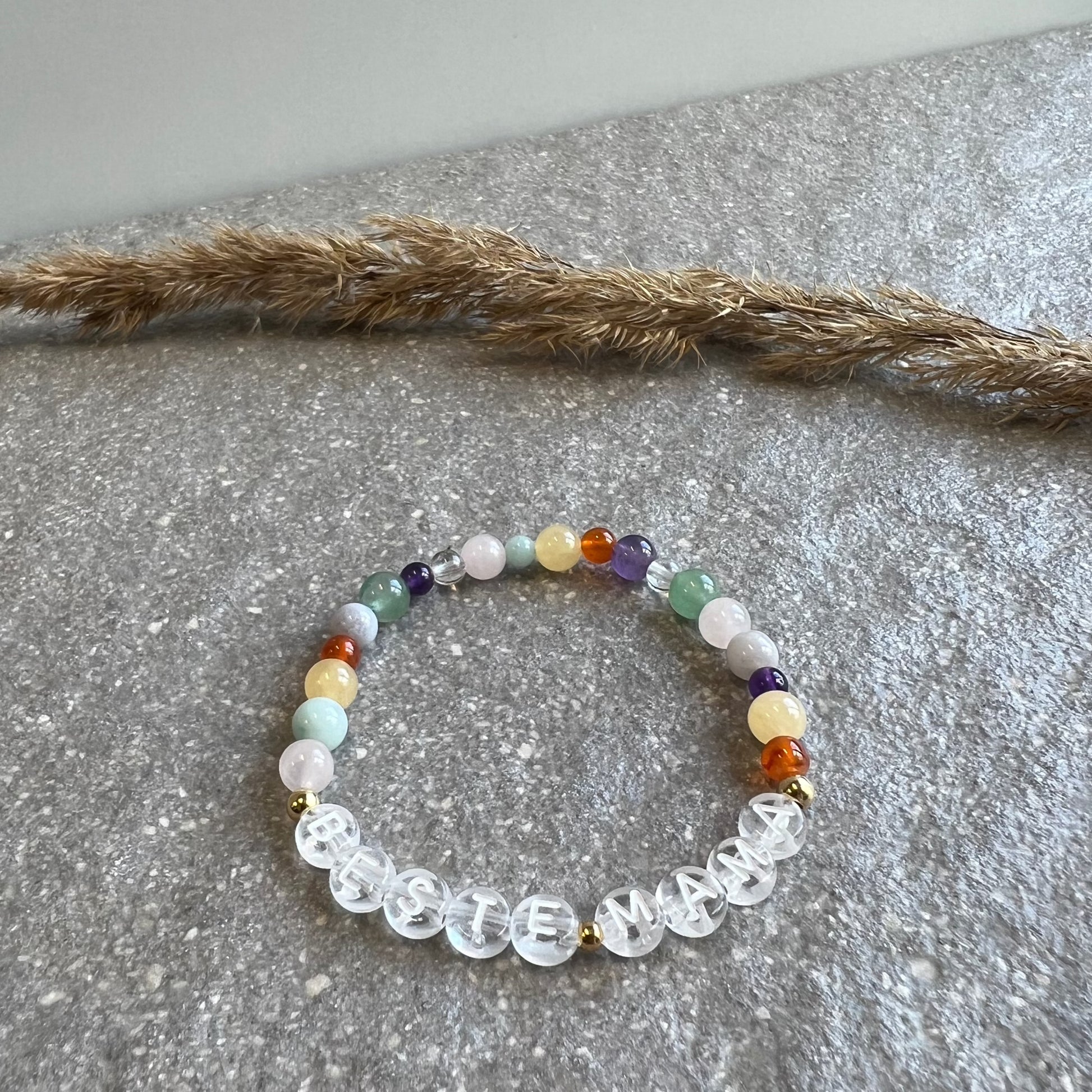 Beste Mama Edelsteinarmband