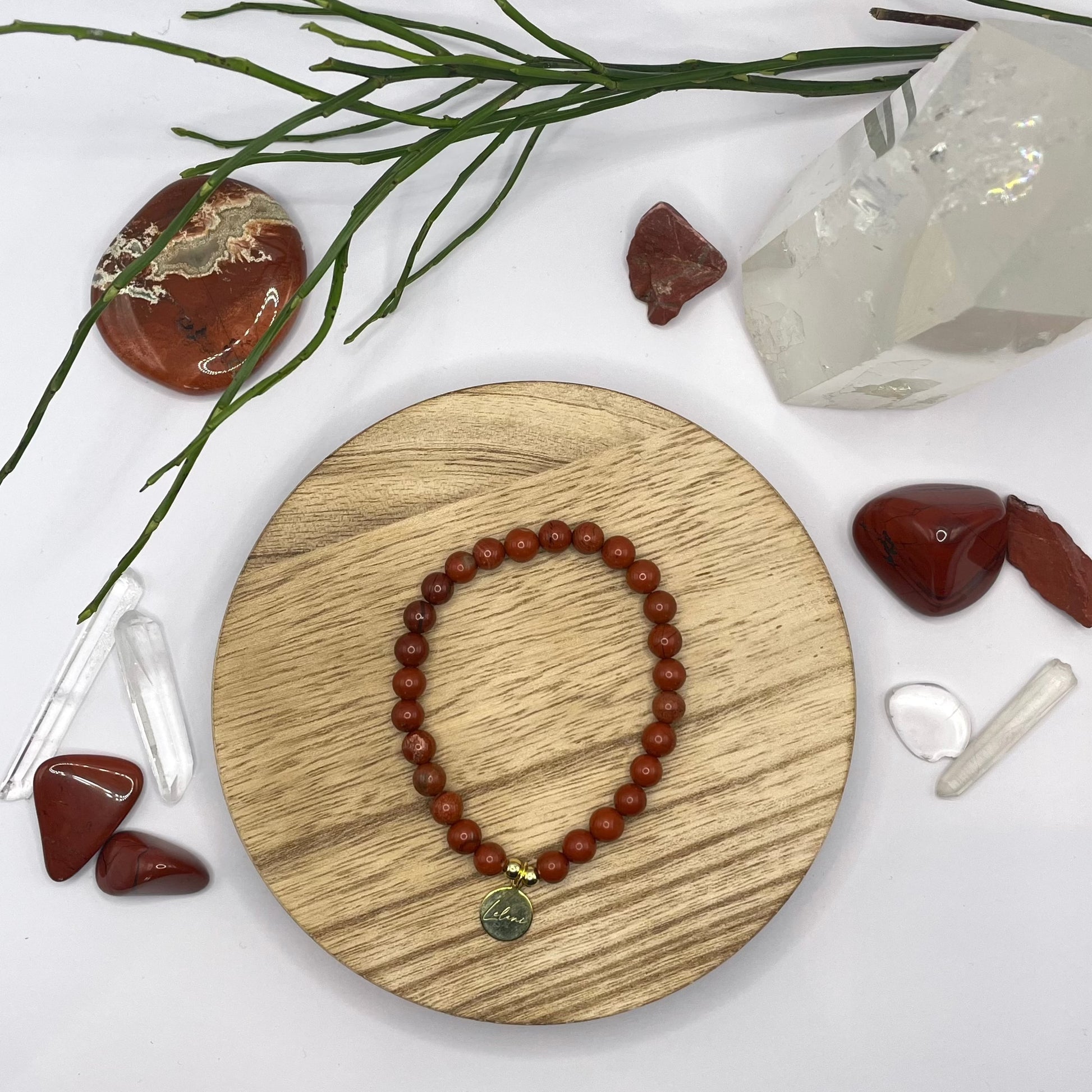 Jaspis Armband mit Charm
