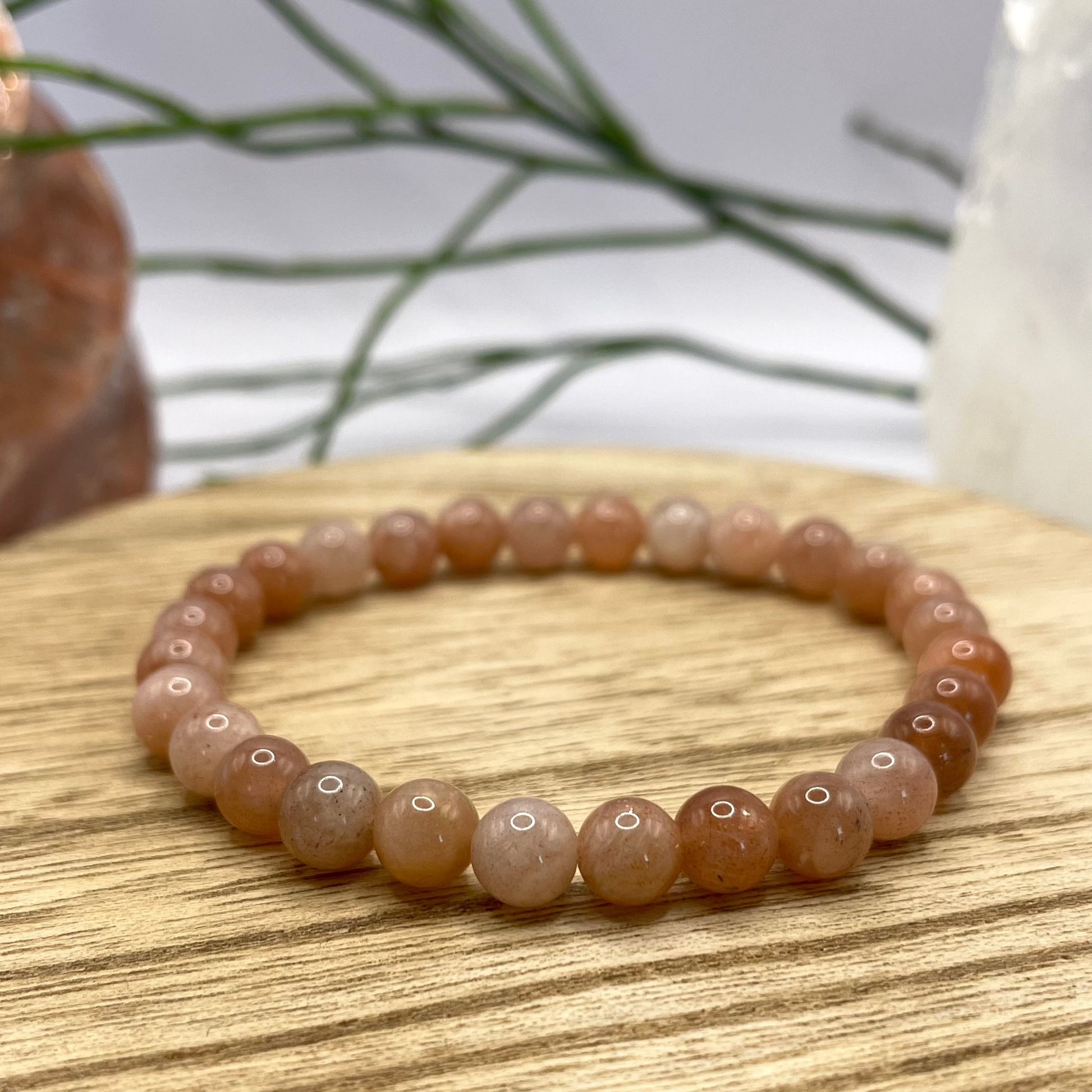 Aprikosen Mondstein Armband