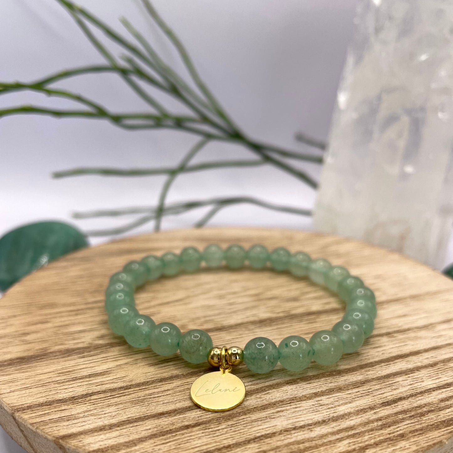 Aventurin Armband mit Charm Nahaufnahme