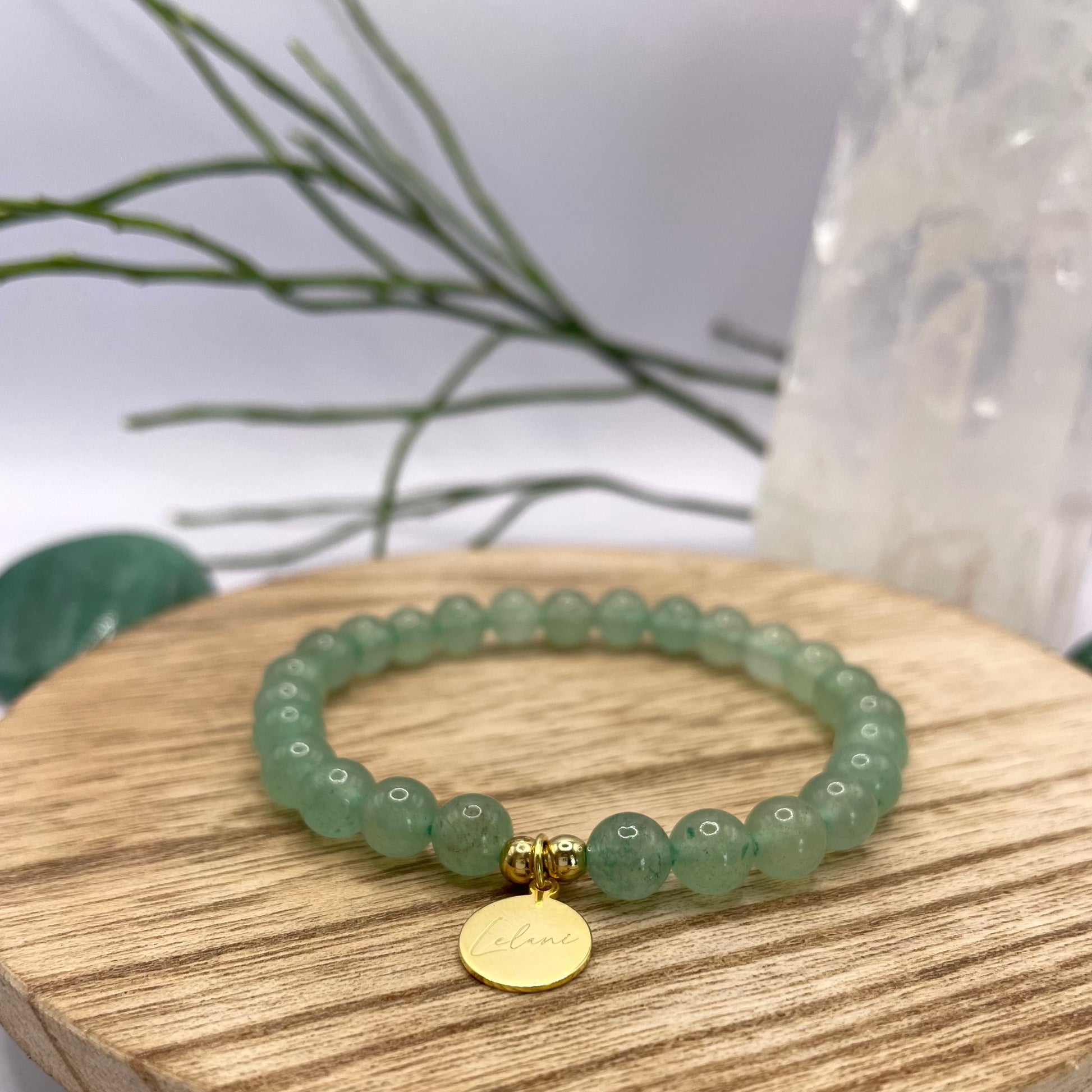 Aventurin Armband mit Charm Nahaufnahme