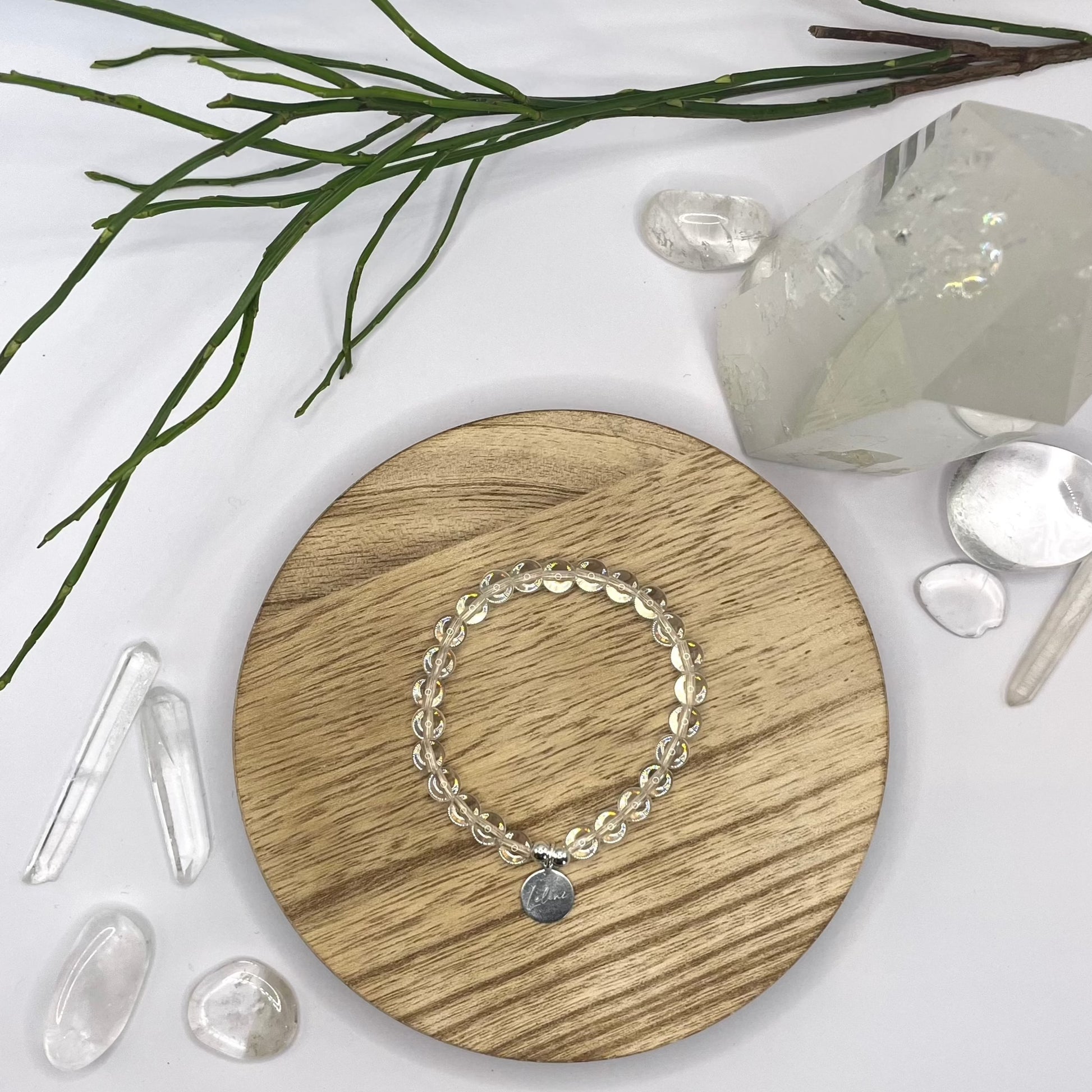 Bergkristall Armband mit Charm