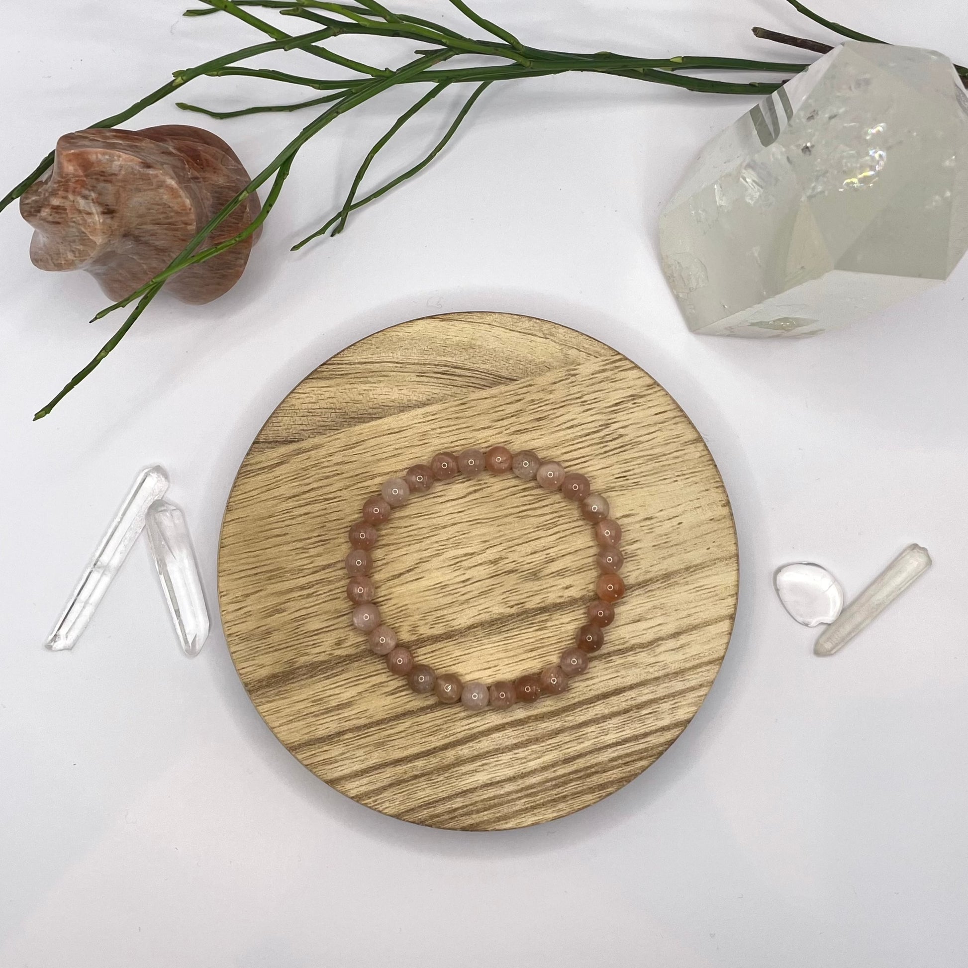 Mondstein rosé Armband